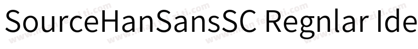 SourceHanSansSC Regnlar Identity H字体转换